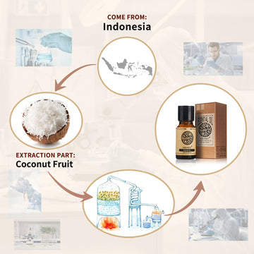 AKARZ Natural Aromatherapy Coconut Oil for DIY Massage - Beauty Care, Hair Care, Teeth Protection - From Indonesia